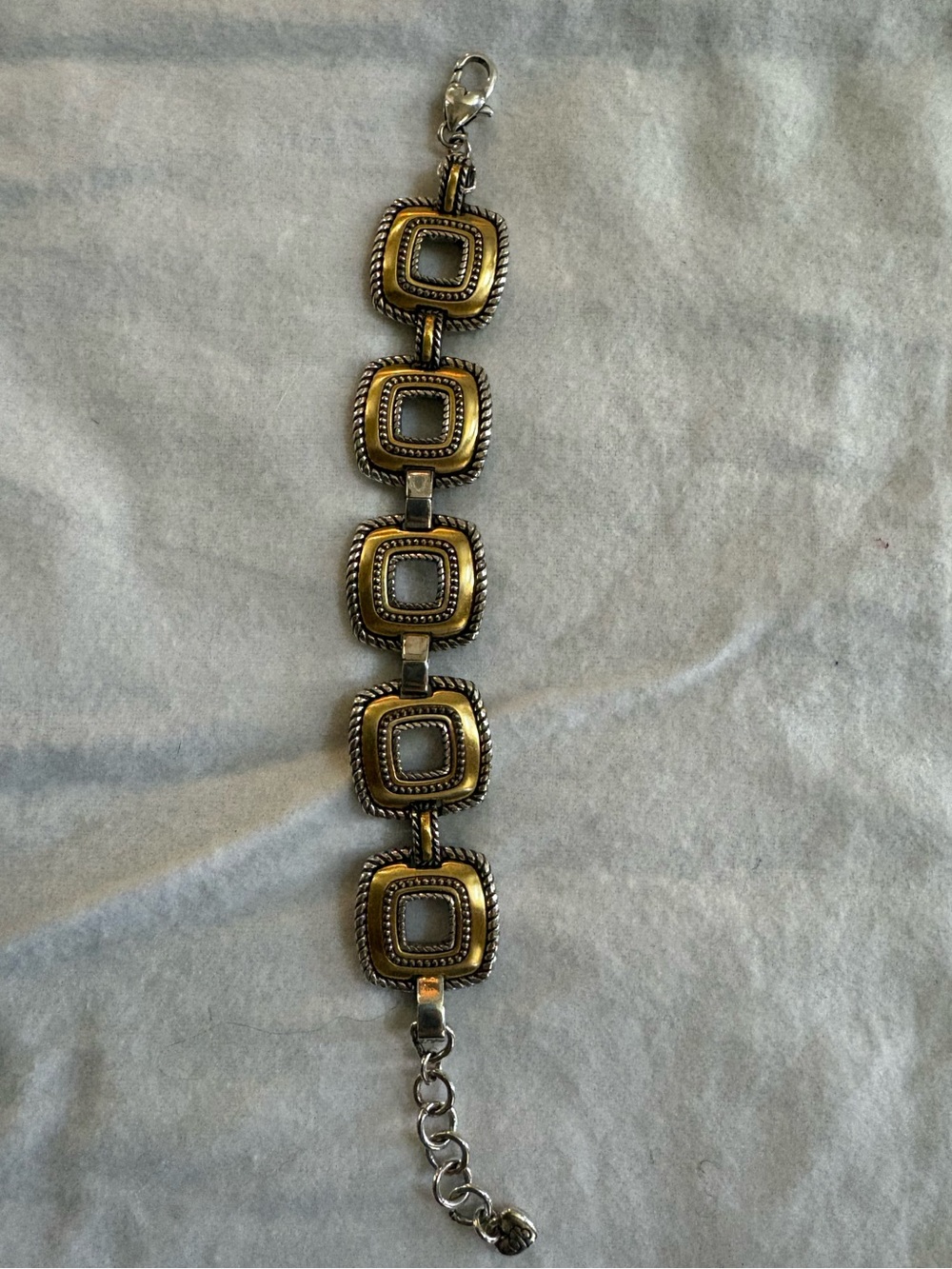 Brighton Torus Square Link Bracelet Two Tone